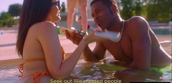  BLACKED Hottie Penelope has secret pool sex with huge BBC